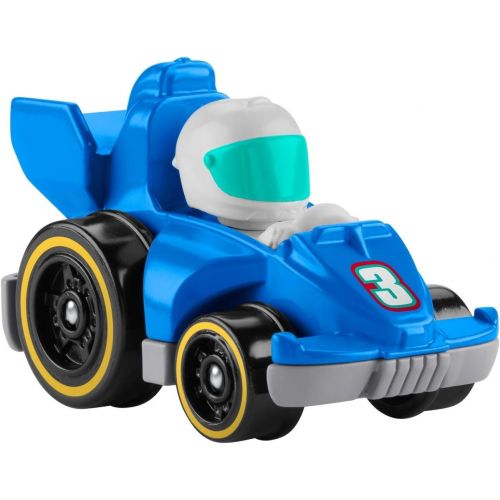  Fisher-Price Little People Wheelies Race Car - GMJ21 ~ Blue #3 Grand Prix Racer