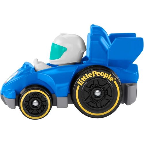  Fisher-Price Little People Wheelies Race Car - GMJ21 ~ Blue #3 Grand Prix Racer