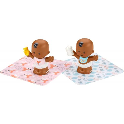  Fisher-Price Little People Snuggle Twins Figure Set for Toddlers