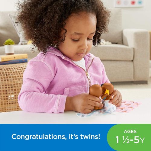  Fisher-Price Little People Snuggle Twins Figure Set for Toddlers