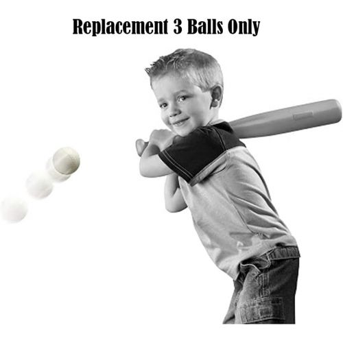  Fisher-Price Triple Hit Foam Baseball - (3pk) Replacement Balls,White
