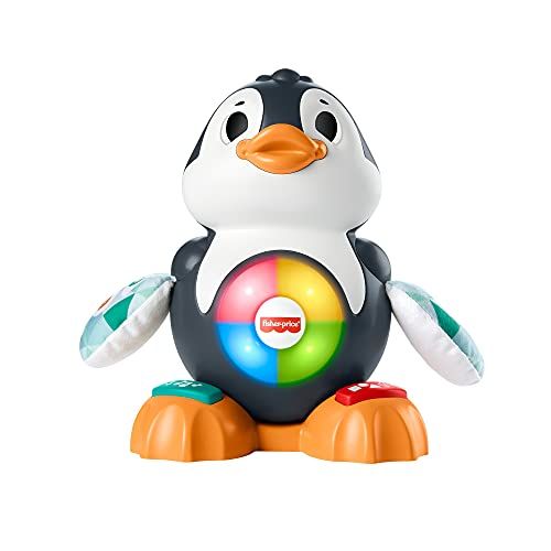  Fisher-Price Linkimals Cool Beats Penguin - UK English Edition, Musical Infant Toy with Lights, motions, and Educational Songs for Infants and Toddlers