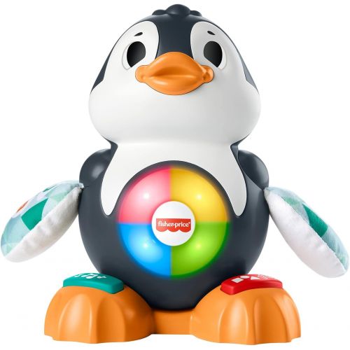  Fisher-Price Linkimals Cool Beats Penguin - UK English Edition, Musical Infant Toy with Lights, motions, and Educational Songs for Infants and Toddlers