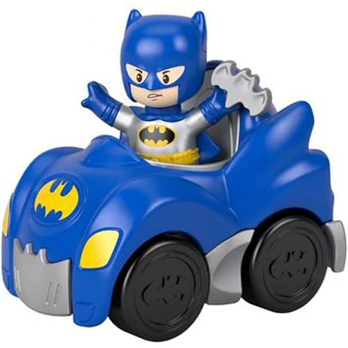  Fisher Price Little People DC Super Friends, Imaginext DC Superhero Toys, Creative, Educational Toys, Batman and Batmobile Set, Make Story Telling Times More Exciting