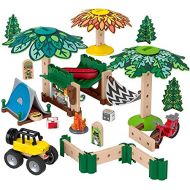 Fisher-Price Wonder Makers Design System Soft Slumber Campground - 60+ Piece Building and Wooden Track Play Set for Ages 3 Years & Up