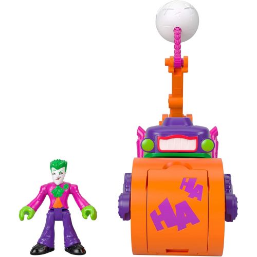  Fisher-Price Imaginext DC Super Friends The Joker Steamroller, Figure and Vehicle Set for Preschool Kids Ages 3 Years & up