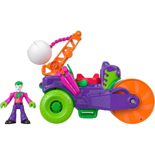  Fisher-Price Imaginext DC Super Friends The Joker Steamroller, Figure and Vehicle Set for Preschool Kids Ages 3 Years & up