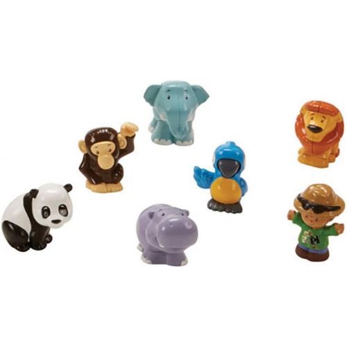  Fisher-Price Replacement Zookeeper and Animals Little People Share and Care Safari FHF35 - Includes 6 Animal Figure and 1 Zookeeper