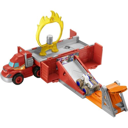  Fisher-Price Blaze and the Monster Machines Launch & Stunts Hauler, Transforming Vehicle and Playset with Die-Cast Monster Truck for Kids Ages 3 and Up