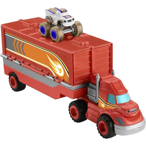  Fisher-Price Blaze and the Monster Machines Launch & Stunts Hauler, Transforming Vehicle and Playset with Die-Cast Monster Truck for Kids Ages 3 and Up