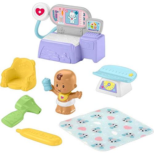  Fisher-Price Little People Healthy Checkups, 7-Piece Doctor Office playset for Toddlers and Preschool Kids