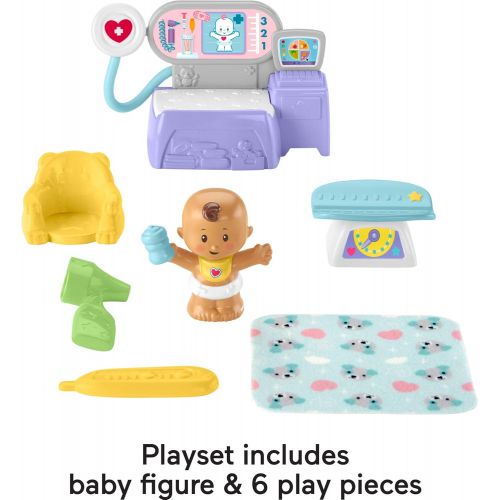  Fisher-Price Little People Healthy Checkups, 7-Piece Doctor Office playset for Toddlers and Preschool Kids