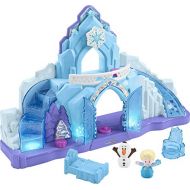 Fisher-Price Disney Frozen Elsas Ice Palace by Little People, Musical Light-Up Playset Featuring Elsa and Olaf, Dazzling Lights, Sounds, and the Hit Song, Let It Go!