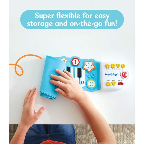  Fisher-Price BendyBand Roll-Up Piano, 32-Key Electric Piano Keyboard for Kids, 5 Children Songs and Follow-Me Mode, Musical Toys for Toddlers Ages 3+