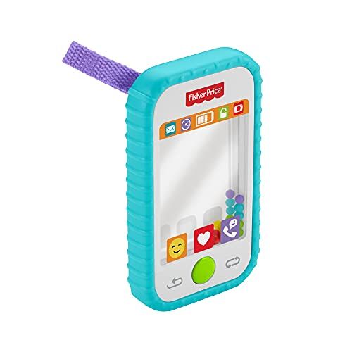  Fisher-Price #Selfie Fun Phone, Baby Rattle, Mirror and Teething Toy, Multi-Colored, 10