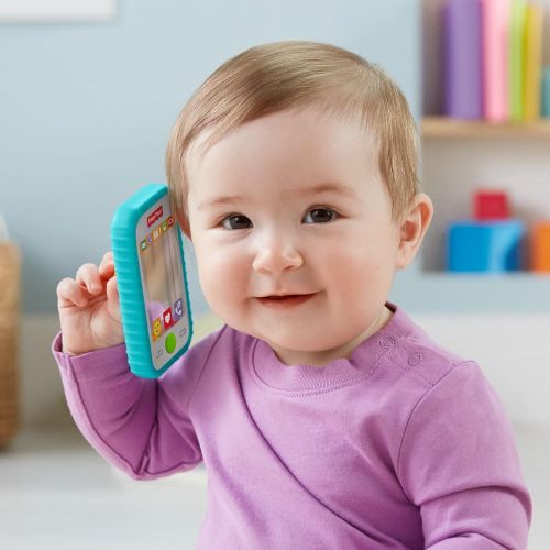  Fisher-Price #Selfie Fun Phone, Baby Rattle, Mirror and Teething Toy, Multi-Colored, 10