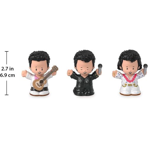  Fisher-Price Little People Collector Elvis Presley, Gift Set of 3 Character Figures Styled Like The Iconic Singer