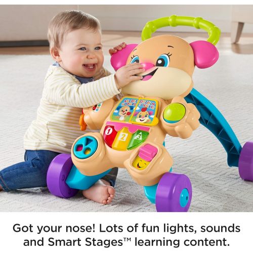  Fisher-Price Laugh & Learn Smart Stages Learn with Sis Walker, Musical Walking Toy for Babies and Toddlers Ages 6 to 36 Months