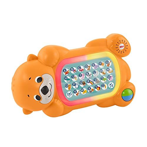  Fisher-Price Linkimals A to Z Otter - Interactive Educational Toy with Music & Lights for Baby Ages 9 Months & Up, Multicolor