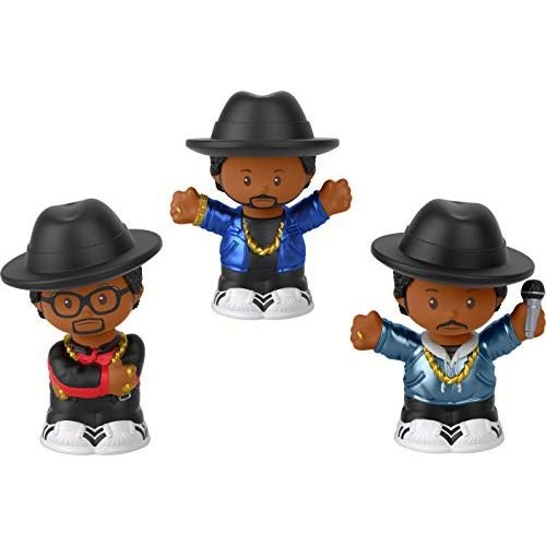  Fisher-Price Little People Collector Run DMC, Set of 3 Figures Styled Like The Iconic Hip Hop Group for Fans Ages 1-101 [Amazon Exclusive]