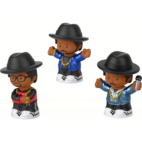  Fisher-Price Little People Collector Run DMC, Set of 3 Figures Styled Like The Iconic Hip Hop Group for Fans Ages 1-101 [Amazon Exclusive]