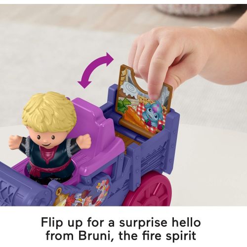  Fisher-Price Little People ? Disney Frozen 2 Anna & Kristoff’s Wagon, push-along vehicle with character figures for toddlers and preschool kids