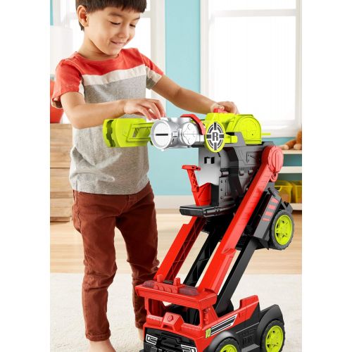  Fisher-Price Rescue Heroes Transforming Fire Truck with Lights & Sounds, Multicolor, Model:GFW30