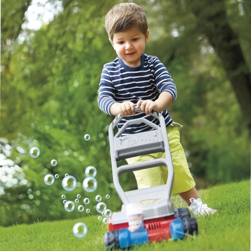  Fisher-Price Bubble Mower, Push-Along Toy Lawnmower That Blows Bubbles for Walking Toddlers Ages 2-5 Years