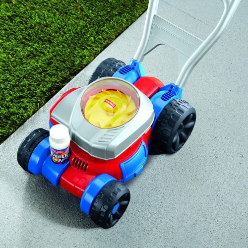  Fisher-Price Bubble Mower, Push-Along Toy Lawnmower That Blows Bubbles for Walking Toddlers Ages 2-5 Years