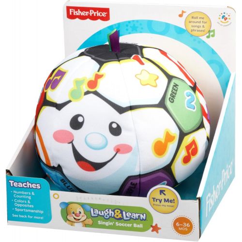  Fisher-Price Laugh & Learn Singin Soccer Ball, Multicolor