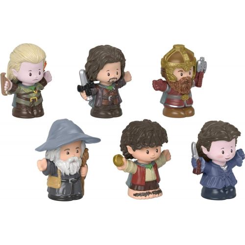  Fisher-Price Little People Collector Lord of the Rings Figure Set, 6 character figures from the film in giftable package for Tolkien fans ages 1-101 years [Amazon Exclusive]