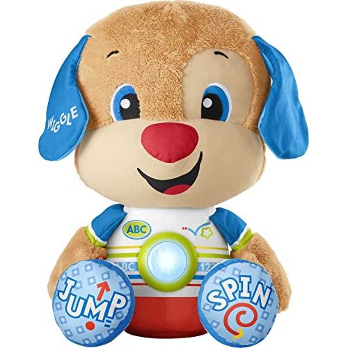  Fisher-Price Laugh & Learn So Big Puppy, Large Musical Plush Toy with Learning Content for Toddlers and Preschool Kids