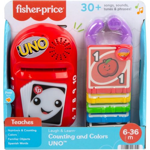  Fisher-Price Laugh & Learn Counting and Colors UNO, Electronic Learning Toy with Lights and Music for Infants and Toddlers Ages 6 to 36 Months