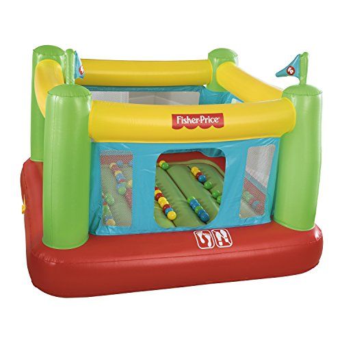  Fisher-Price 93532E Bouncesational Bouncer - Inflatable Bounce House, Green, Yellow, Red, Blue