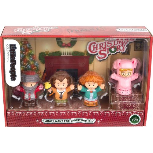  Fisher-Price Little People Collector A Christmas Story, Special Edition Figure Set with 4 Characters from The Classic Holiday Movie