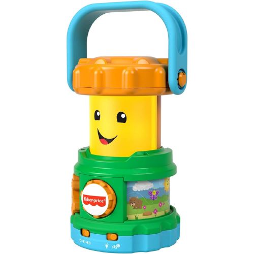  Fisher-Price Laugh & Learn Camping Fun Lantern, musical toy with lights, sounds and learning content for baby and toddler ages 6-36 months