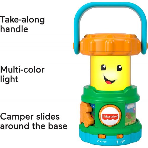  Fisher-Price Laugh & Learn Camping Fun Lantern, musical toy with lights, sounds and learning content for baby and toddler ages 6-36 months