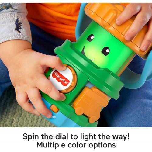  Fisher-Price Laugh & Learn Camping Fun Lantern, musical toy with lights, sounds and learning content for baby and toddler ages 6-36 months