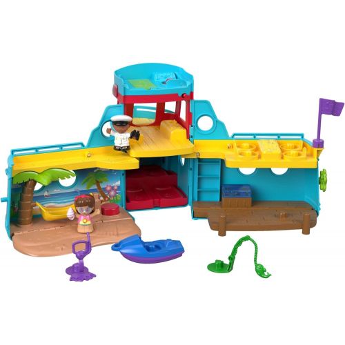  Fisher-Price Little People Travel Together Friend Ship, 2-in-1 Toddler Playset