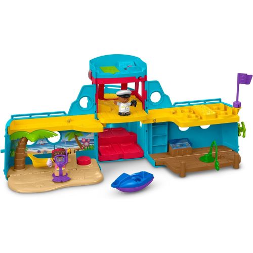  Fisher-Price Little People Travel Together Friend Ship, 2-in-1 Toddler Playset