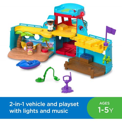  Fisher-Price Little People Travel Together Friend Ship, 2-in-1 Toddler Playset