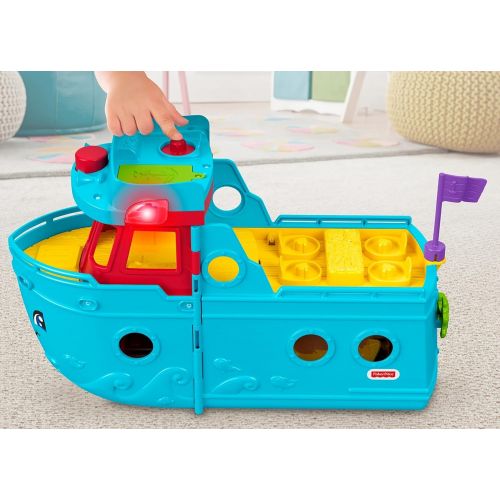  Fisher-Price Little People Travel Together Friend Ship, 2-in-1 Toddler Playset