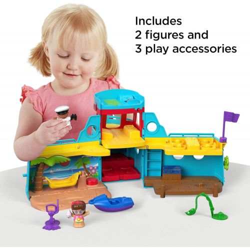  Fisher-Price Little People Travel Together Friend Ship, 2-in-1 Toddler Playset