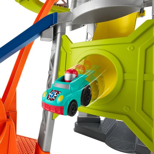  Fisher-Price Little People Launch & Loop Raceway, vehicle playset for toddlers and preschool kids