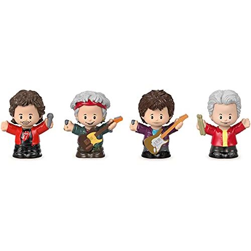  Fisher-Price Little People Collector Rolling Stones, Special Edition Figure Set Featuring 4 Members of the Iconic Rock Band [Amazon Exclusive]