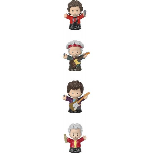  Fisher-Price Little People Collector Rolling Stones, Special Edition Figure Set Featuring 4 Members of the Iconic Rock Band [Amazon Exclusive]