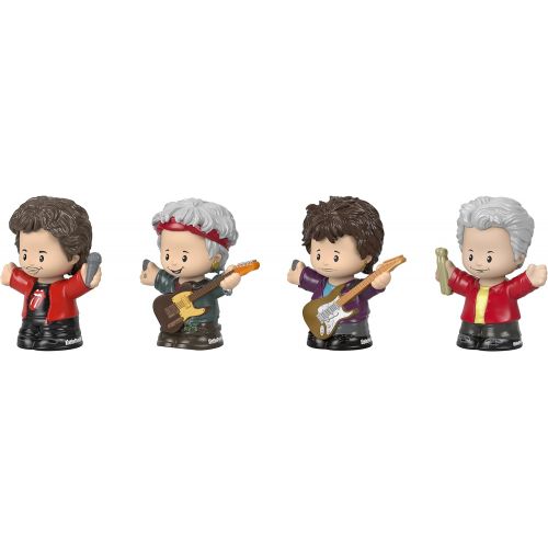  Fisher-Price Little People Collector Rolling Stones, Special Edition Figure Set Featuring 4 Members of the Iconic Rock Band [Amazon Exclusive]