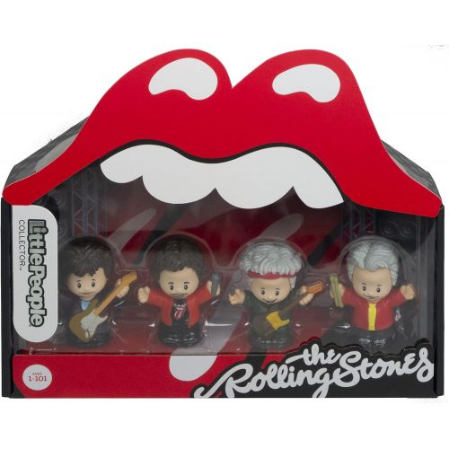  Fisher-Price Little People Collector Rolling Stones, Special Edition Figure Set Featuring 4 Members of the Iconic Rock Band [Amazon Exclusive]