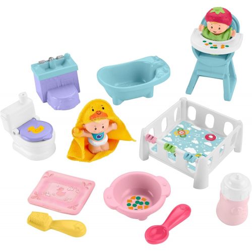  Fisher-Price Little People Babies Love & Care Gift Set, Figure and Accessories Set for Toddlers and Preschool Kids Ages 1 ½ 5 Years