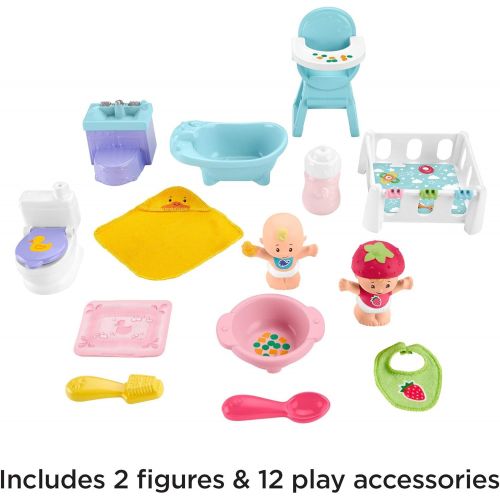  Fisher-Price Little People Babies Love & Care Gift Set, Figure and Accessories Set for Toddlers and Preschool Kids Ages 1 ½ 5 Years
